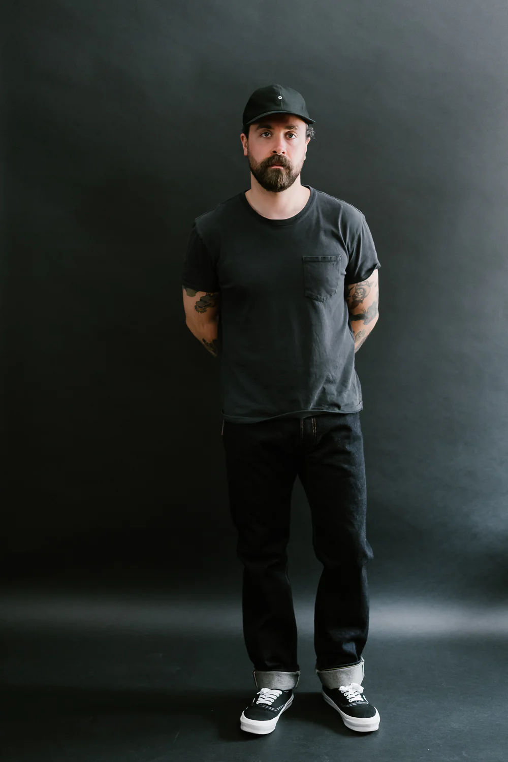 IH-888S-142 - 14oz Selvedge Denim Medium/High Rise Tapered Cut Jeans - Indigo - Image 9