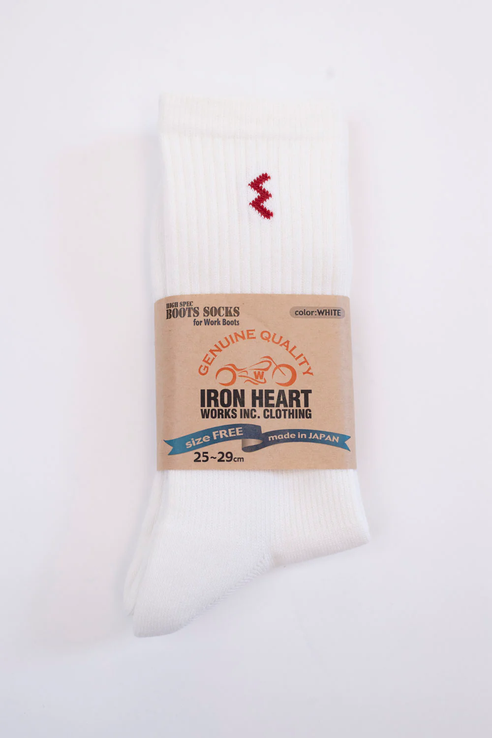IHG-030-WHT - Iron Heart Work Boot Sock - White - Image 2