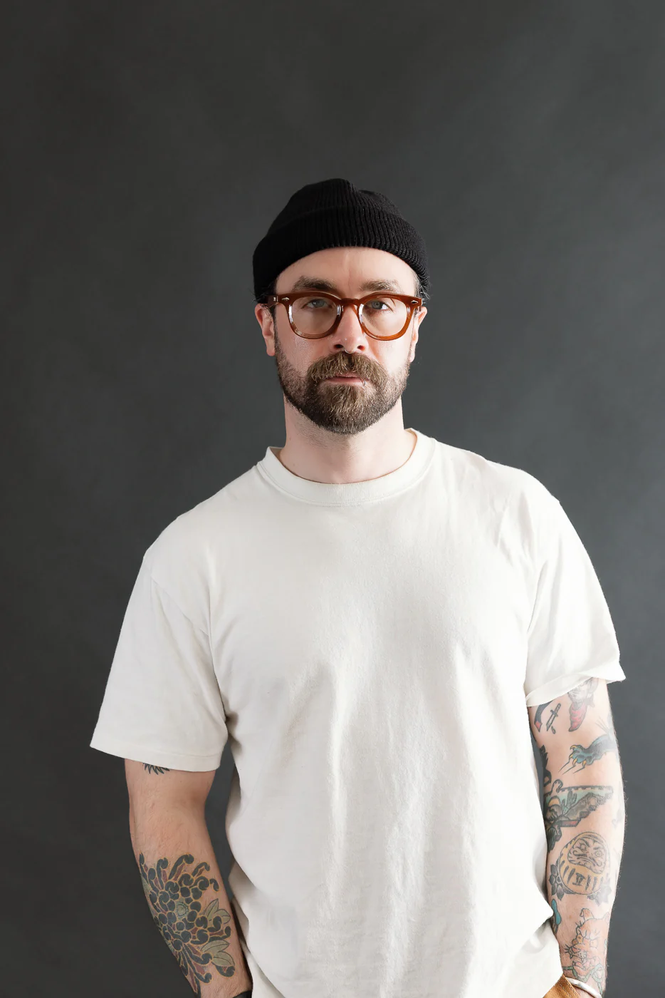 IHG-080-BLK - 100% Wool Ribbed Beanie - Black - Image 3
