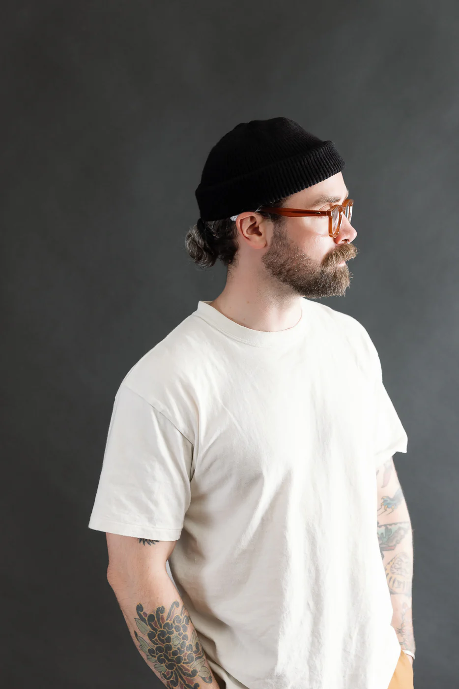 IHG-080-BLK - 100% Wool Ribbed Beanie - Black - Image 4