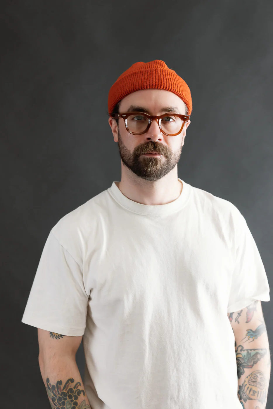 IHG-080-ORA - 100% Wool Ribbed Beanie - Orange - Image 3