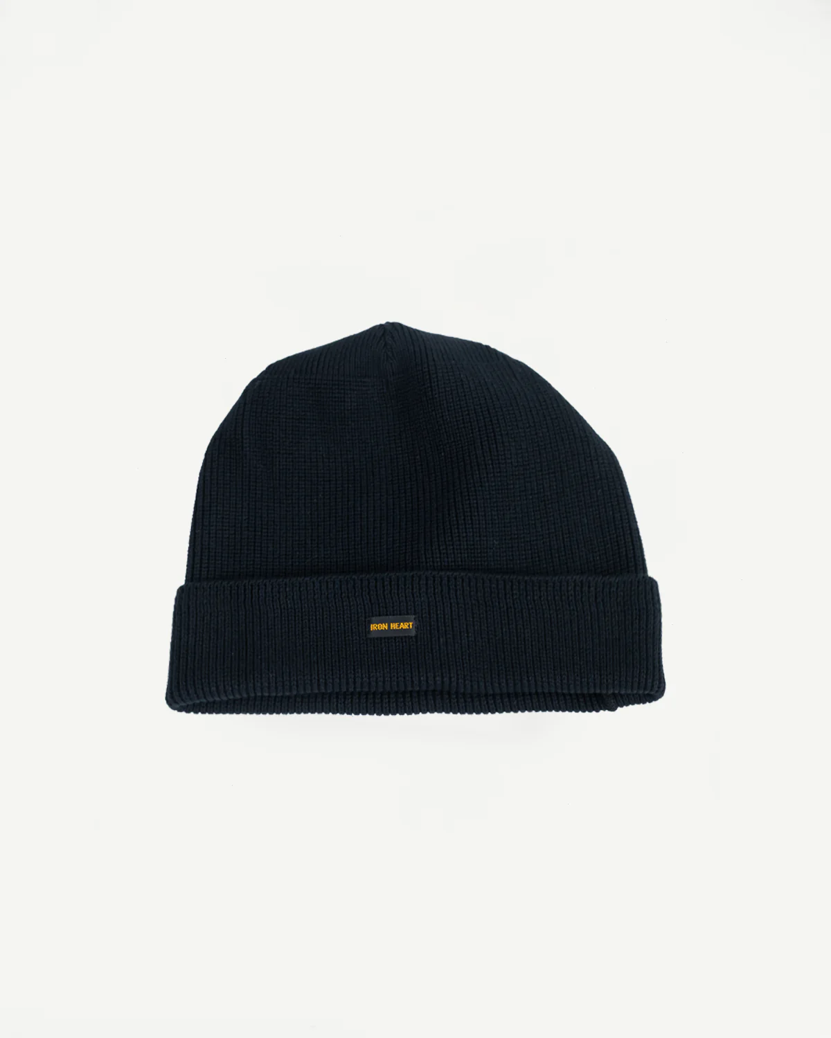 IHG-081-BLK - 100% Cotton Ribbed Beanie - Black
