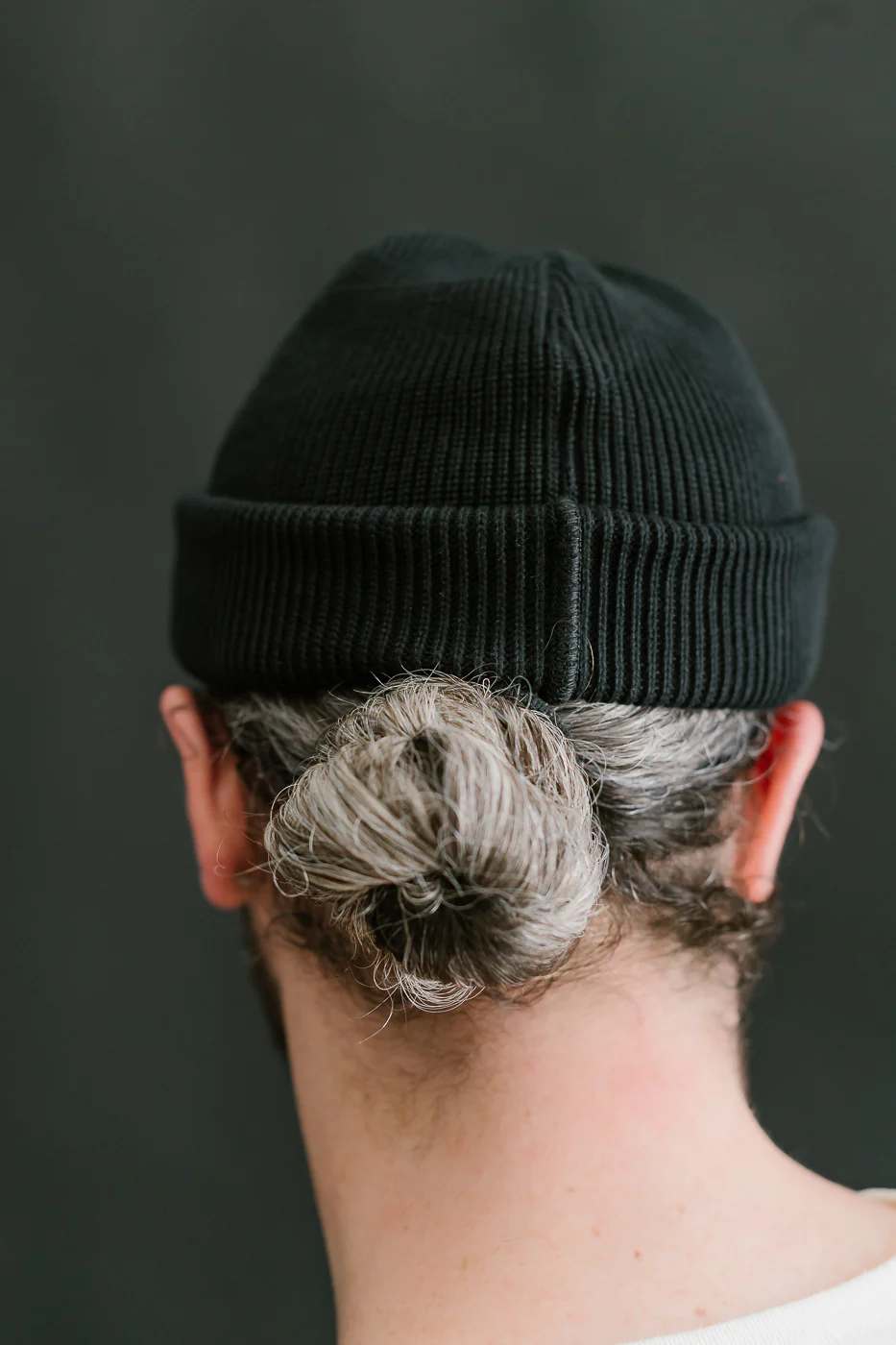 IHG-081-BLK - 100% Cotton Ribbed Beanie - Black - Image 7