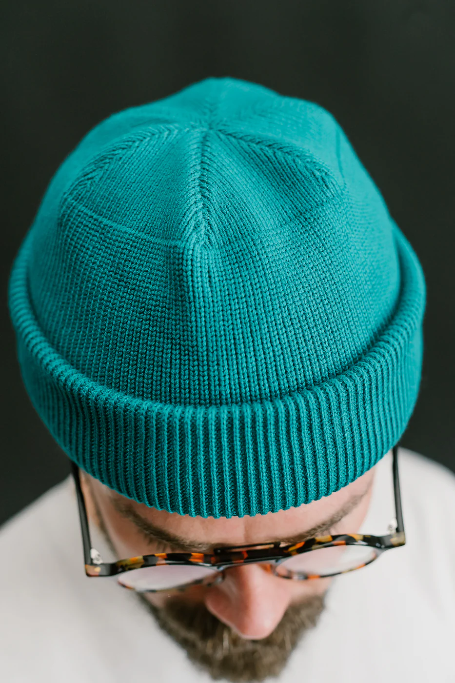 IHG-081-BLU - 100% Cotton Ribbed Beanie - Blue - Image 8