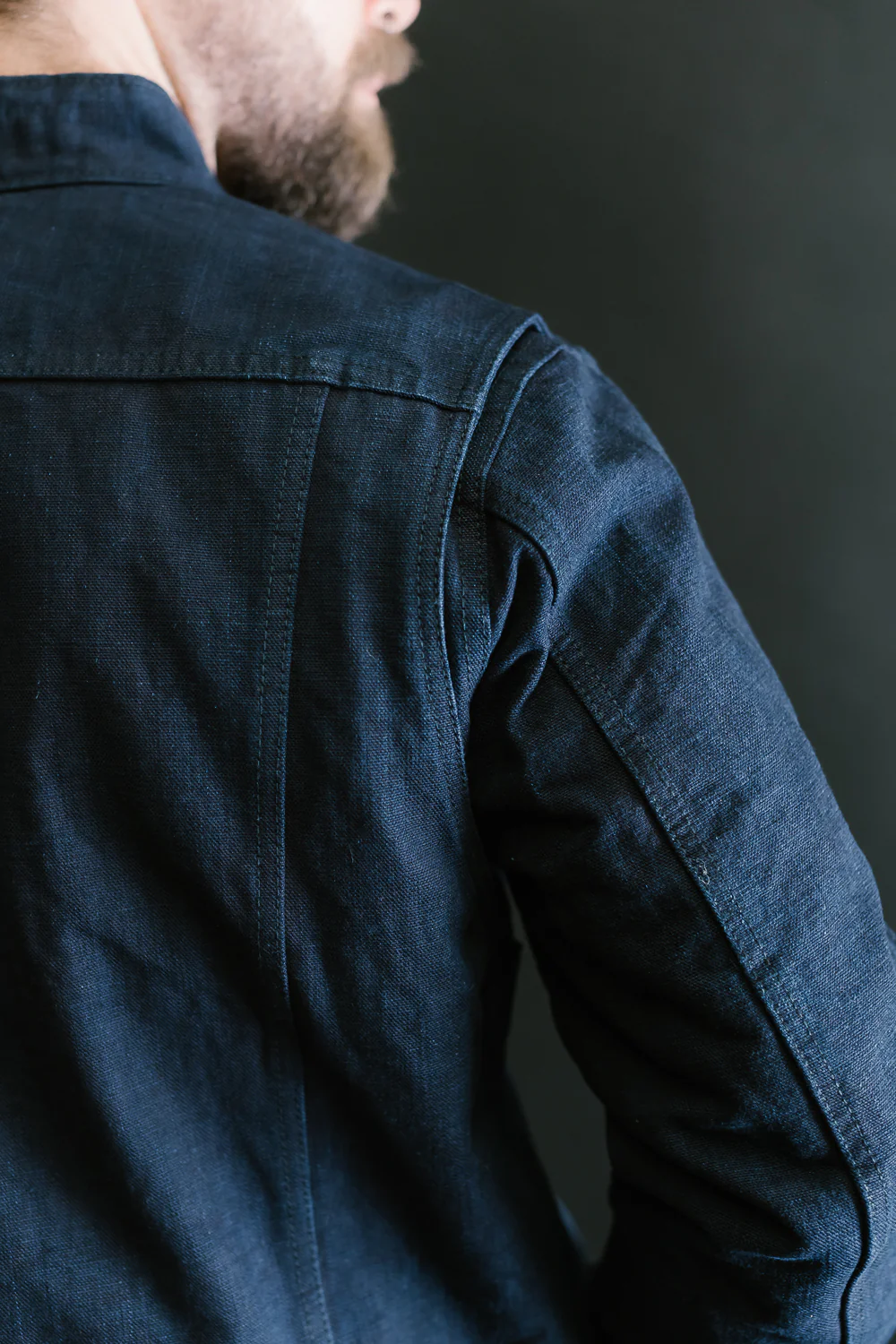 IHJ-135-IND - 13oz Oxford Cloth Riders Jacket - Indigo - Image 23