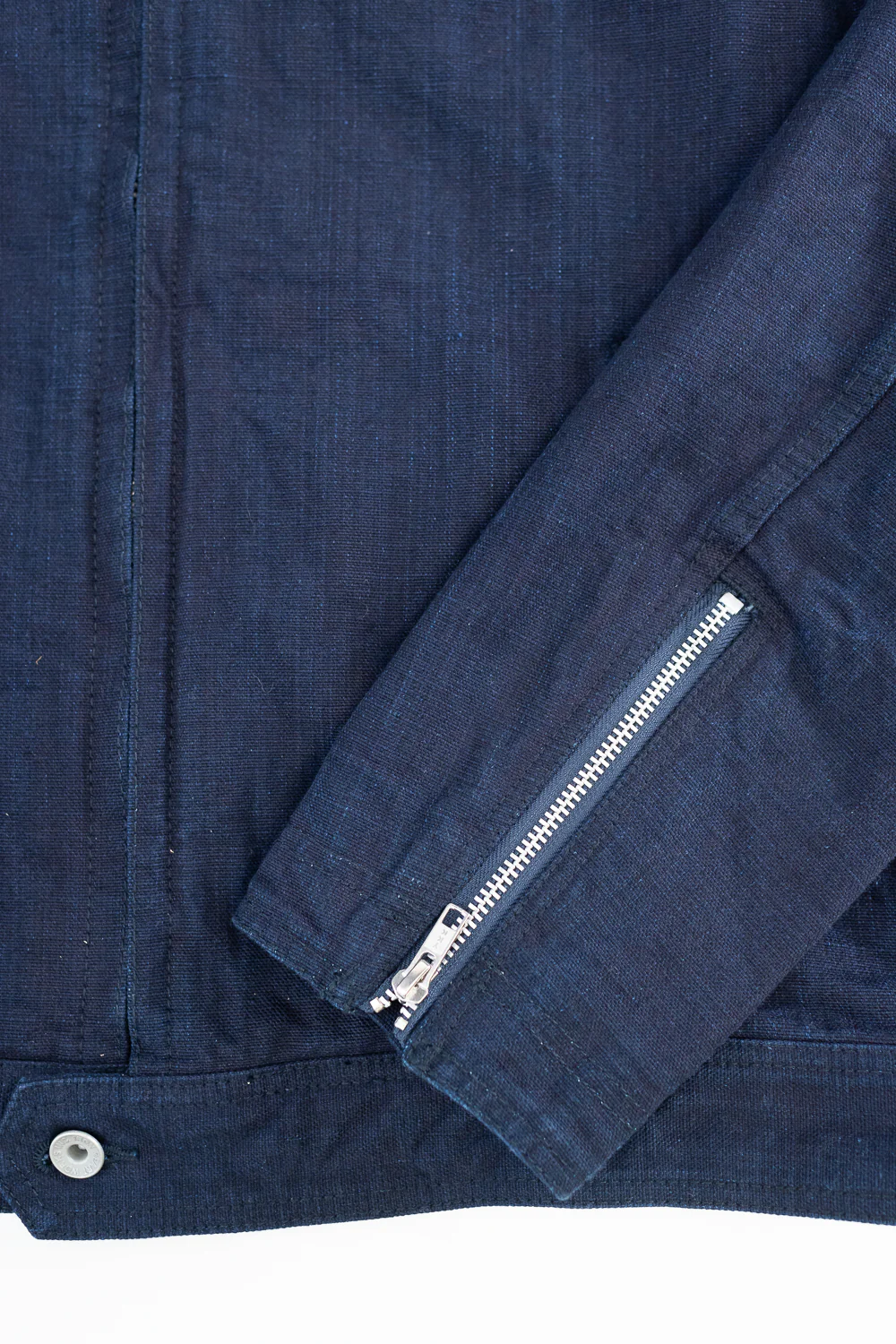 IHJ-135-IND - 13oz Oxford Cloth Riders Jacket - Indigo - Image 4