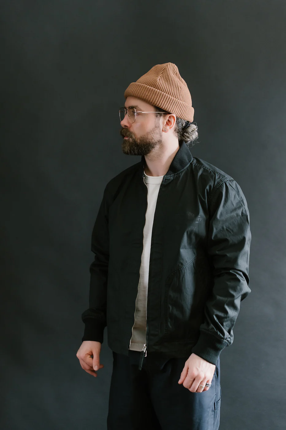 IHJ-145-BLK - 7oz Rubber Wax Coated Windbreaker - Black - Image 15