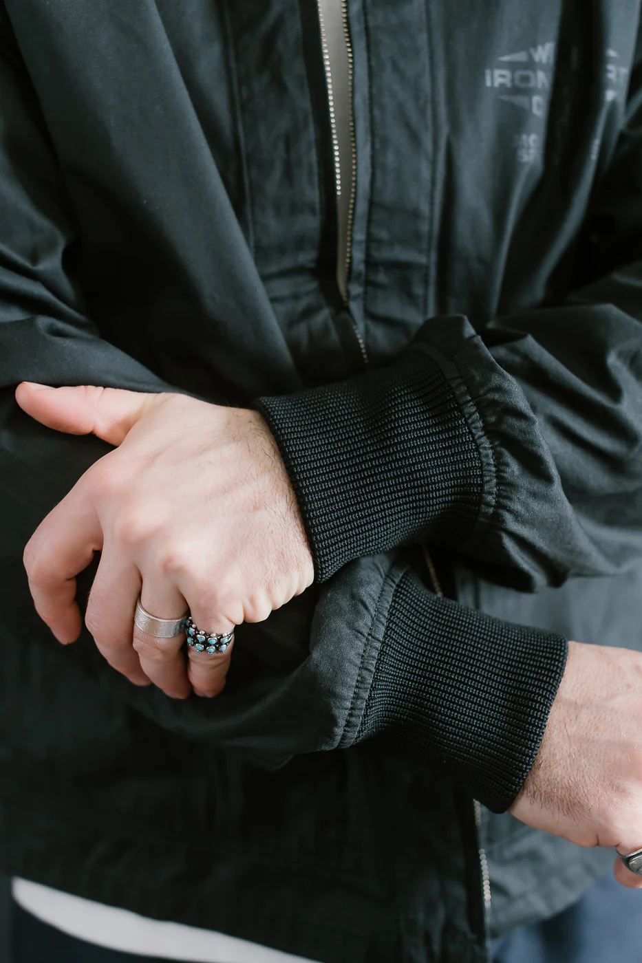 IHJ-145-BLK - 7oz Rubber Wax Coated Windbreaker - Black - Image 19