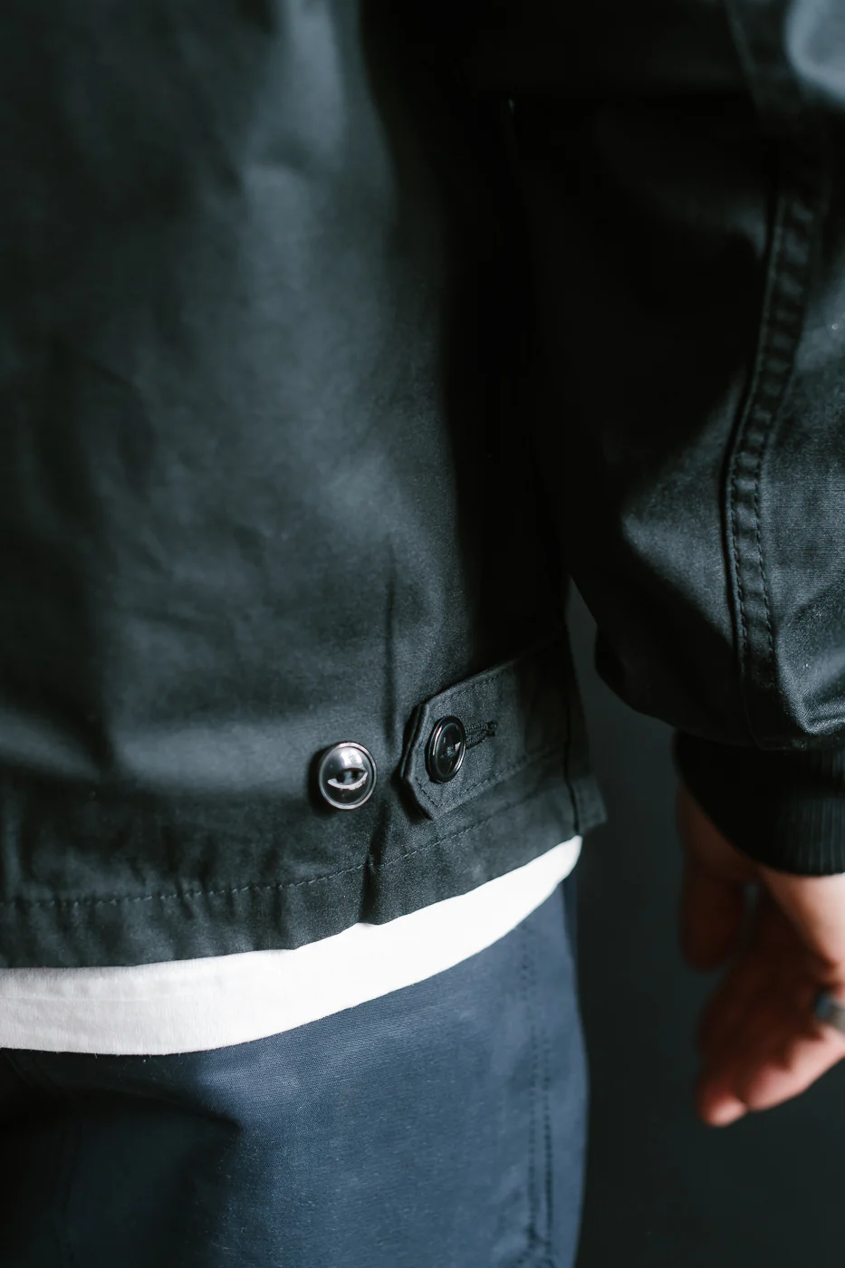 IHJ-145-BLK - 7oz Rubber Wax Coated Windbreaker - Black - Image 24