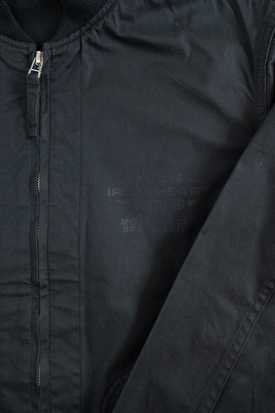 IHJ-145-BLK - 7oz Rubber Wax Coated Windbreaker - Black - Image 3