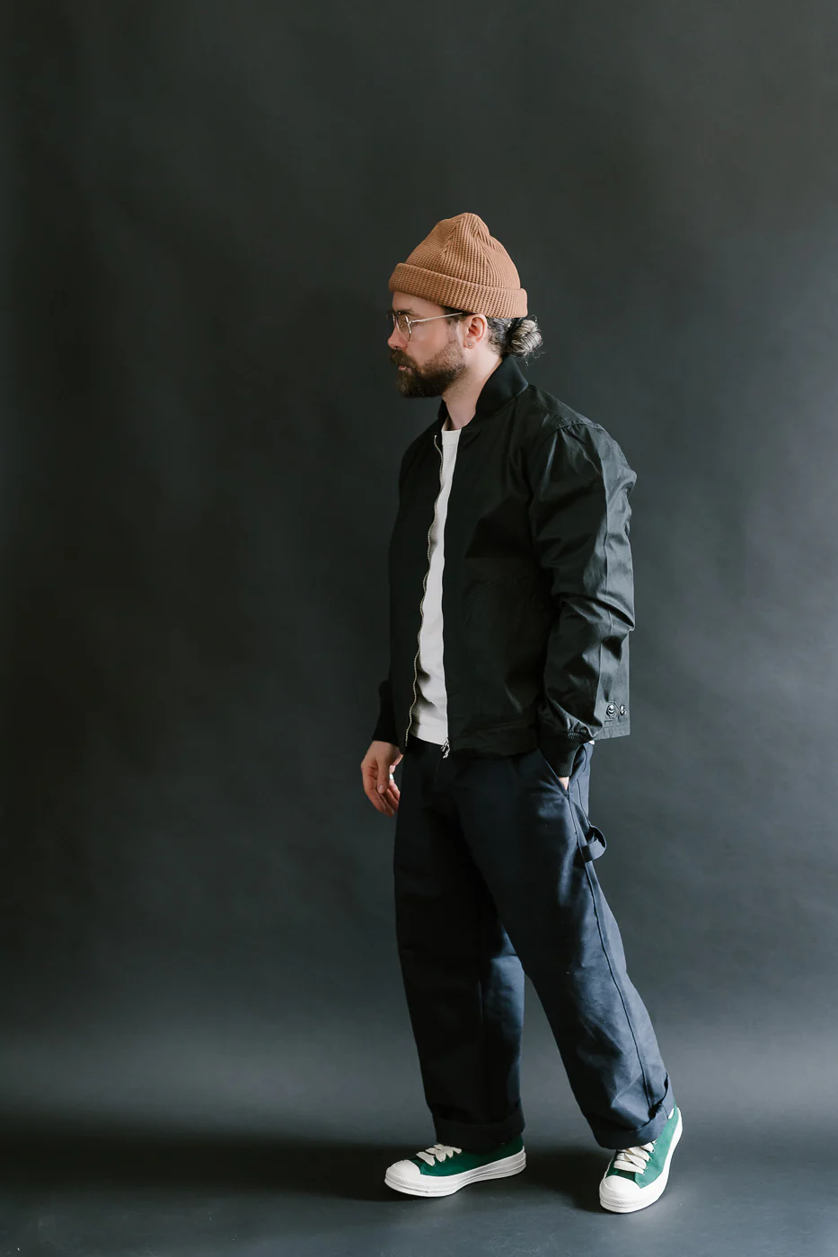 IHJ-145-BLK - 7oz Rubber Wax Coated Windbreaker - Black - Image 8