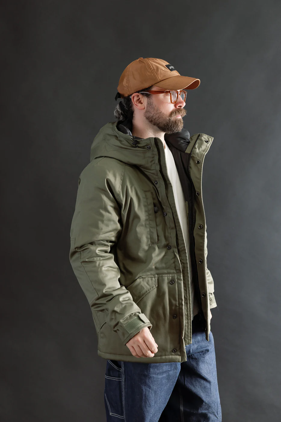 IHJ-154-OLV - 8oz Sateen/Primaloft® Winter Parka Jacket - Olive - Image 10