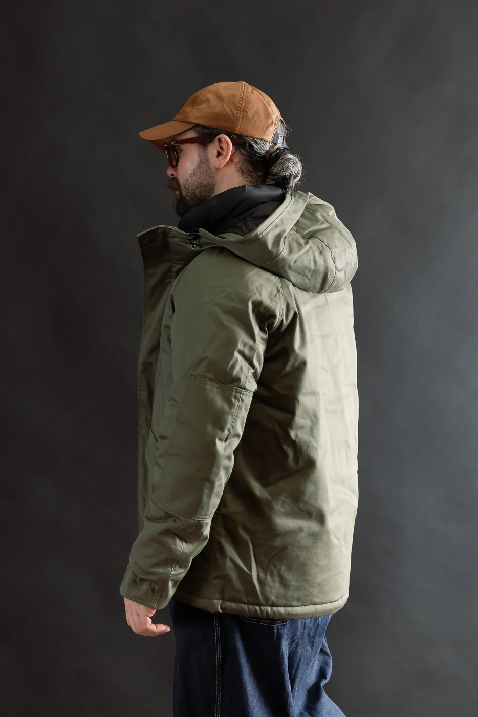 IHJ-154-OLV - 8oz Sateen/Primaloft® Winter Parka Jacket - Olive - Image 13