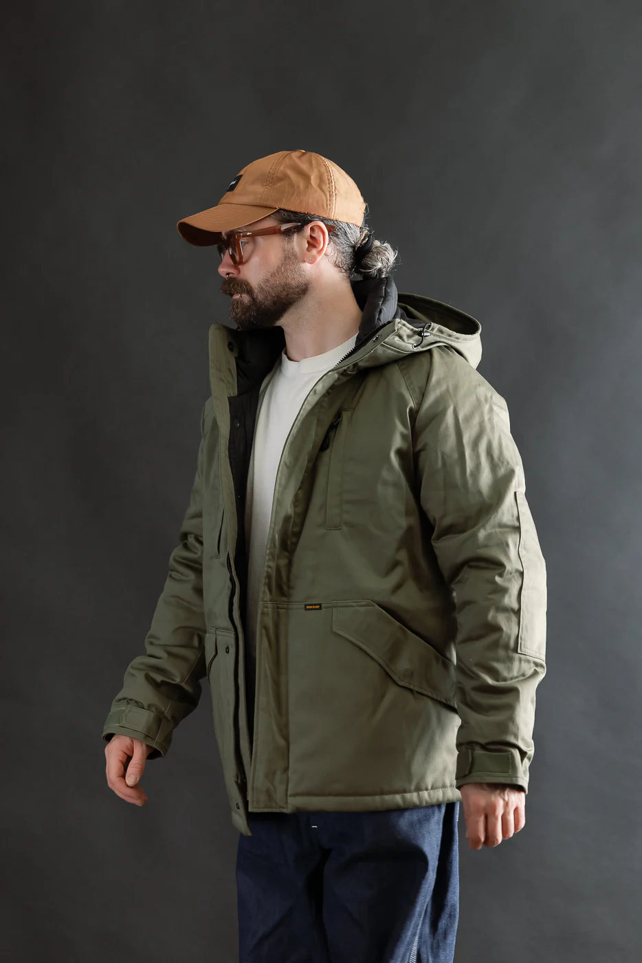 IHJ-154-OLV - 8oz Sateen/Primaloft® Winter Parka Jacket - Olive - Image 14