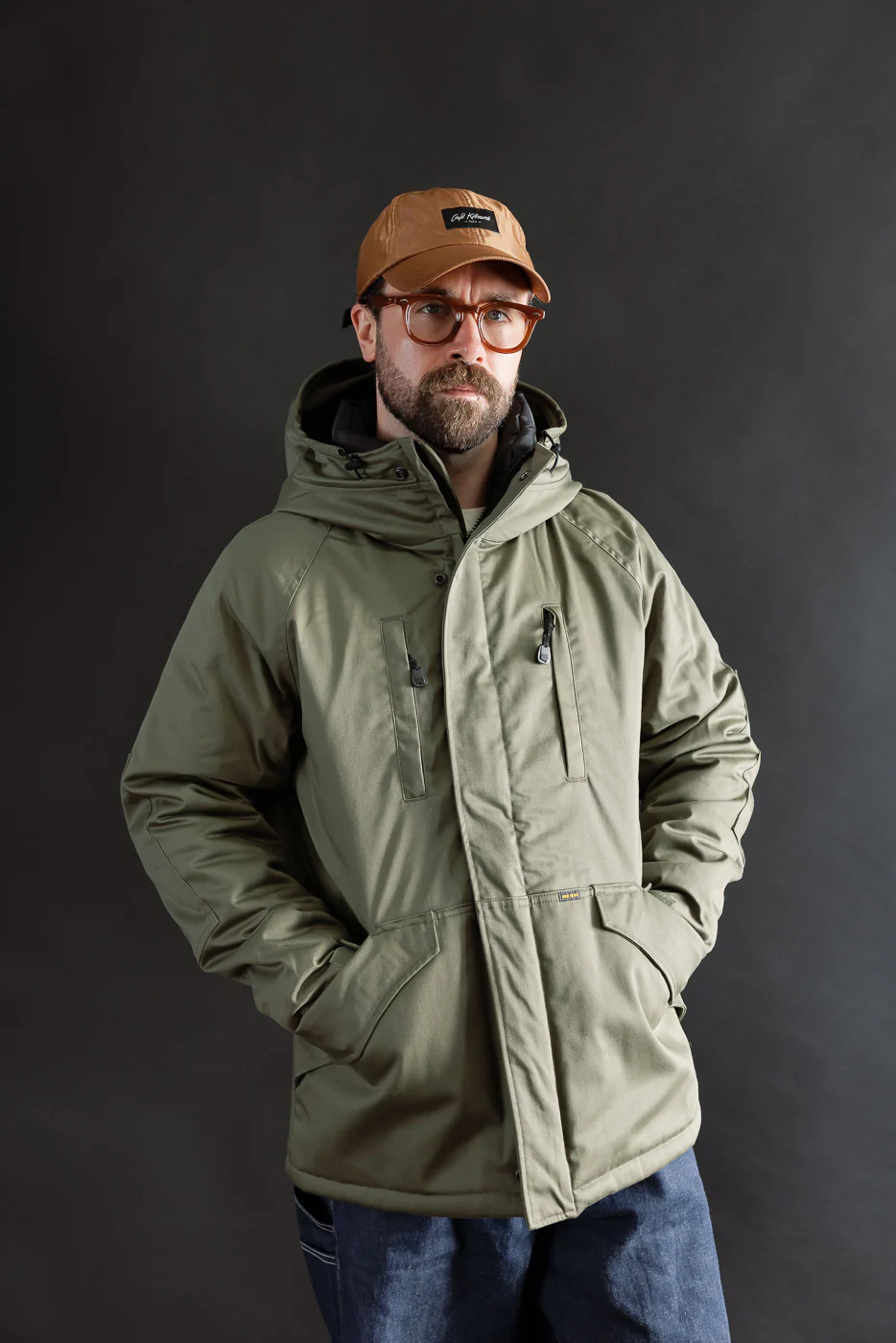 IHJ-154-OLV - 8oz Sateen/Primaloft® Winter Parka Jacket - Olive - Image 16