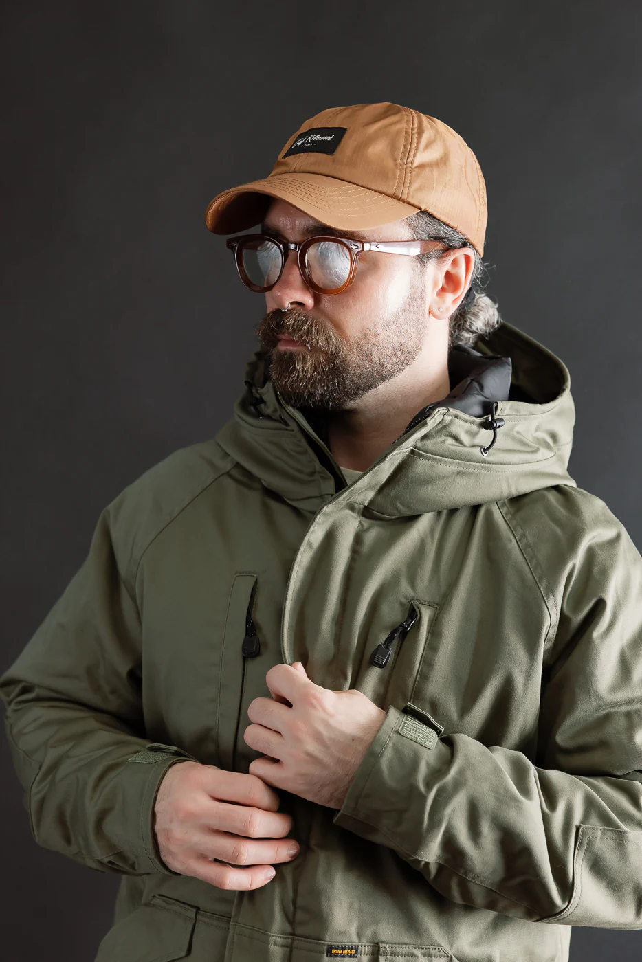 IHJ-154-OLV - 8oz Sateen/Primaloft® Winter Parka Jacket - Olive - Image 18
