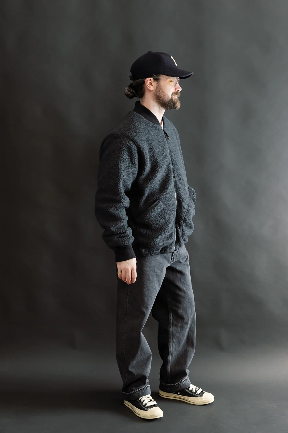 IHJ-157-BLK - Reversible Fleece Jacket - Black - Image 6