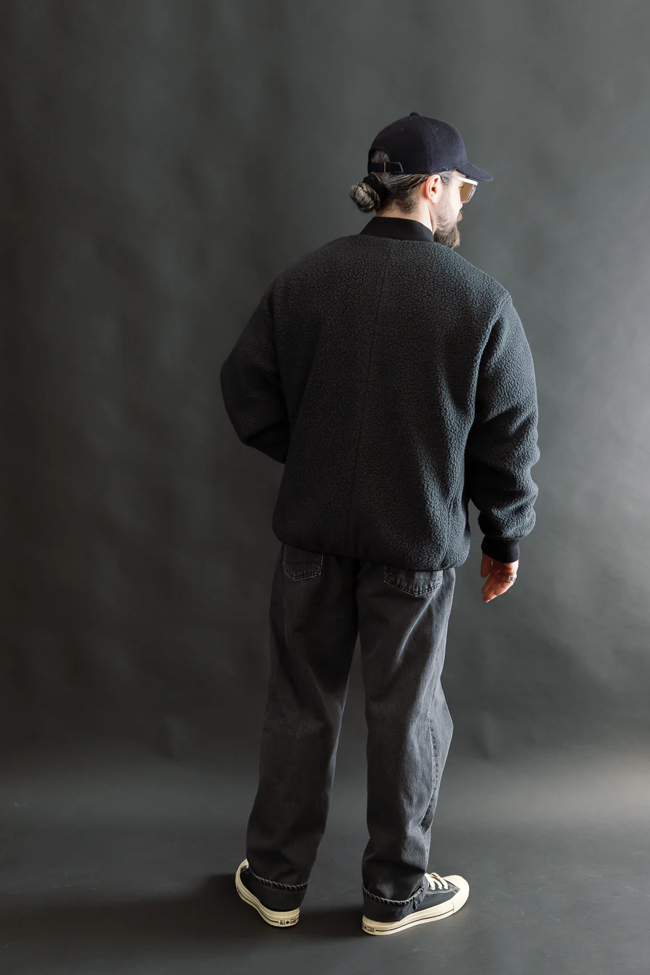 IHJ-157-BLK - Reversible Fleece Jacket - Black - Image 7