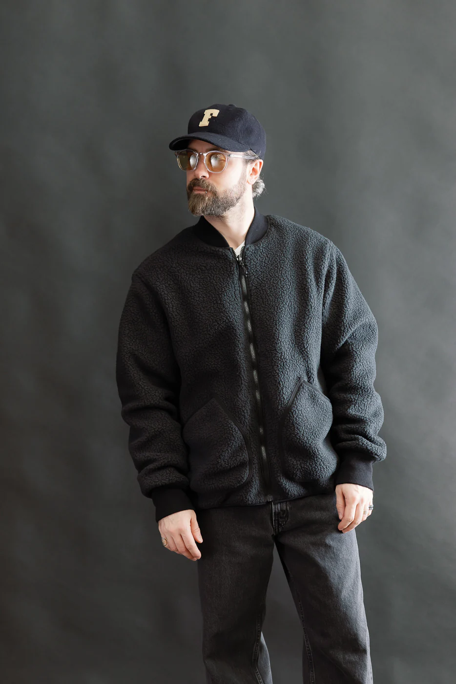 IHJ-157-BLK - Reversible Fleece Jacket - Black - Image 8