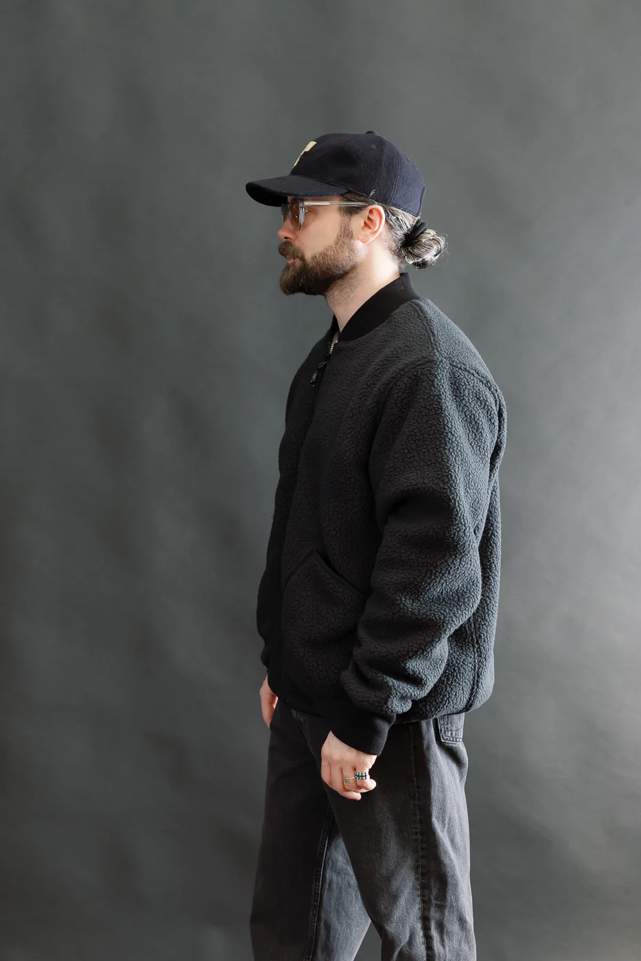 IHJ-157-BLK - Reversible Fleece Jacket - Black - Image 9