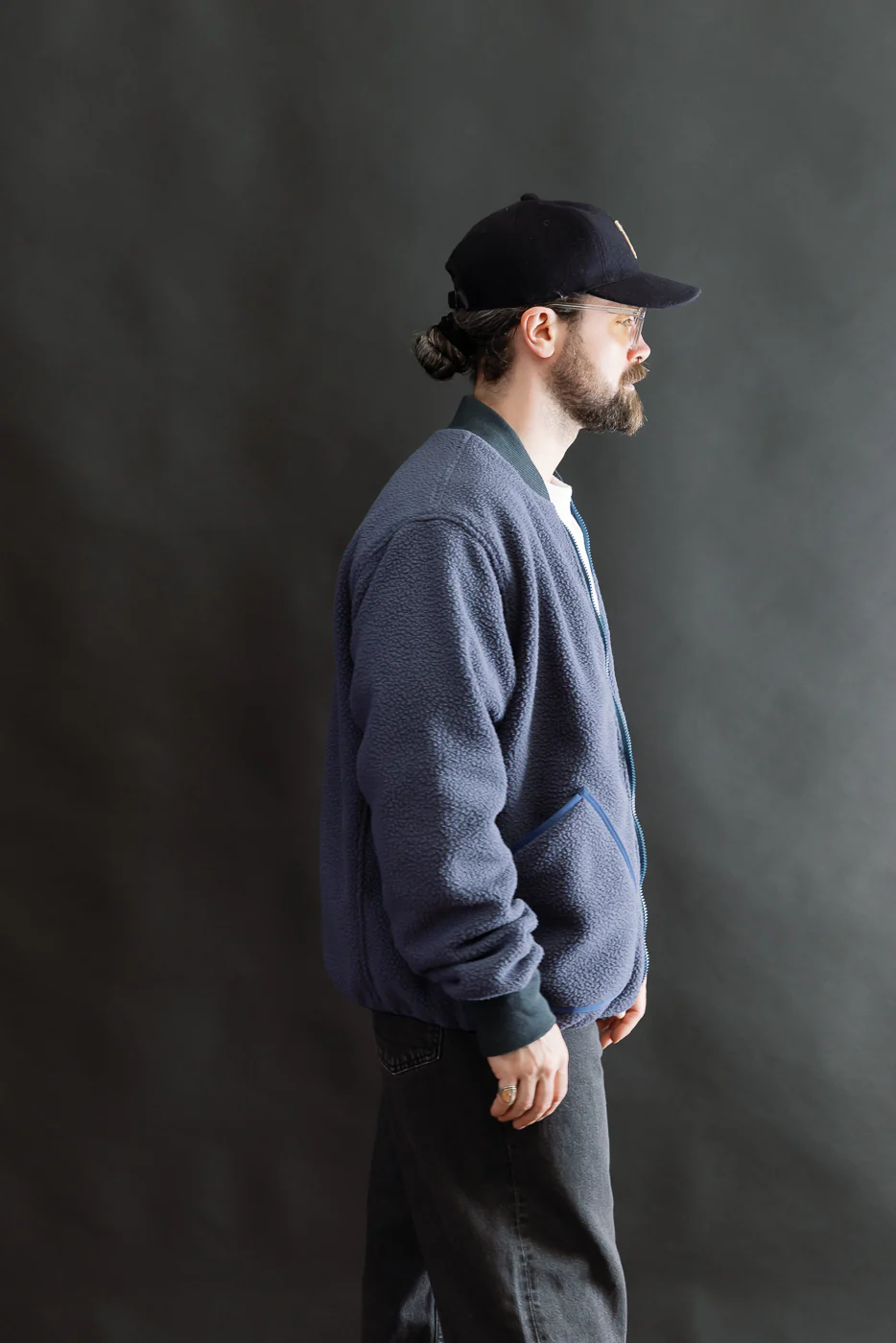IHJ-157-NAV - Reversible Fleece Jacket - Navy Blue - Image 13