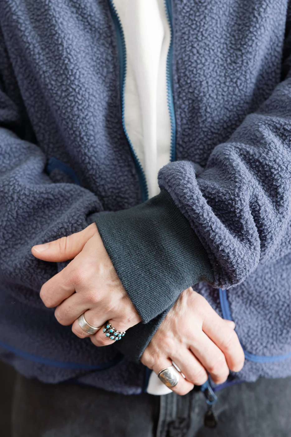 IHJ-157-NAV - Reversible Fleece Jacket - Navy Blue - Image 16