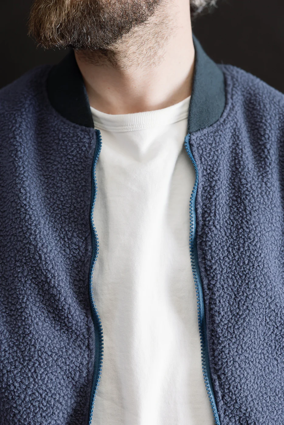 IHJ-157-NAV - Reversible Fleece Jacket - Navy Blue - Image 17