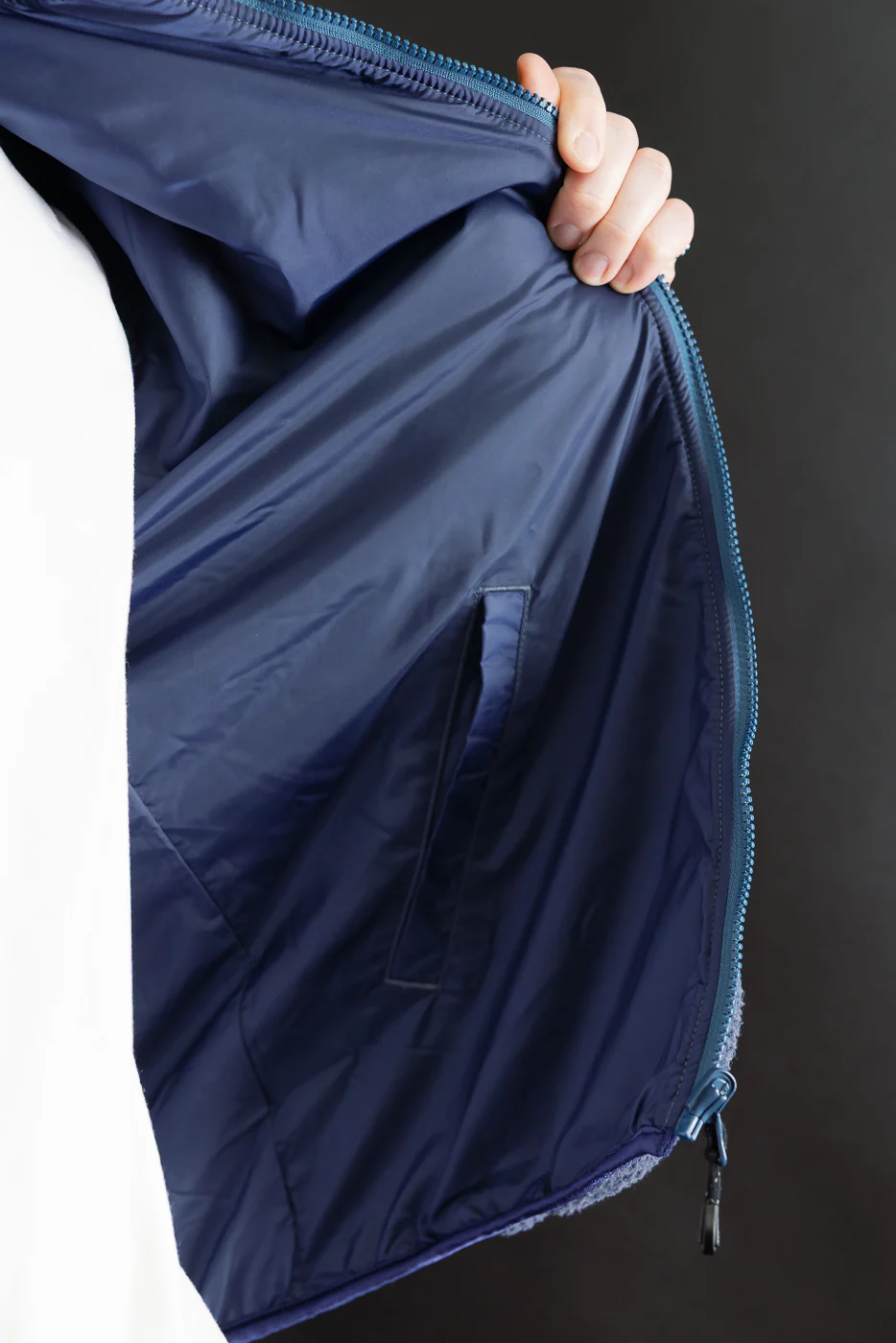 IHJ-157-NAV - Reversible Fleece Jacket - Navy Blue - Image 19