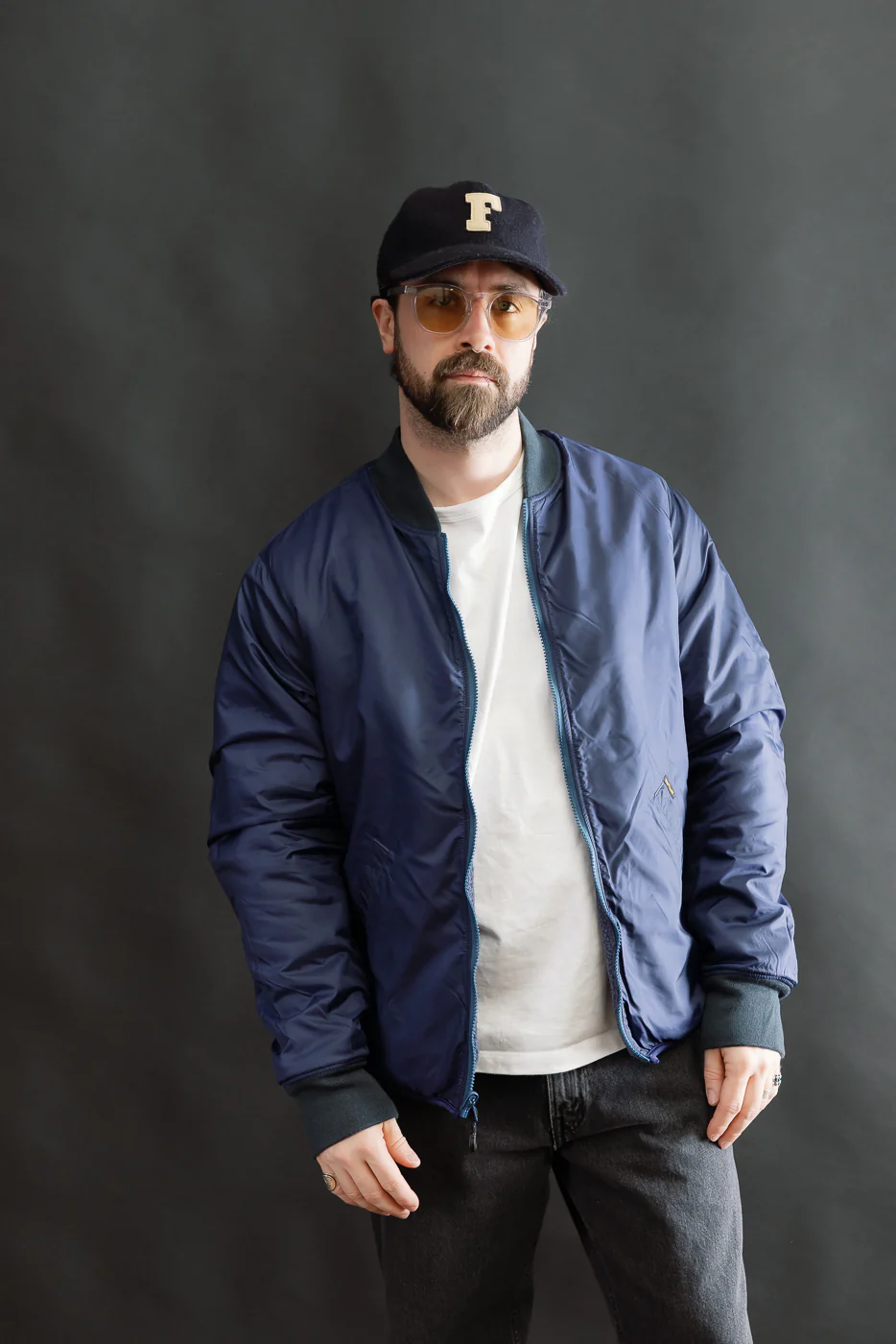 IHJ-157-NAV - Reversible Fleece Jacket - Navy Blue - Image 21