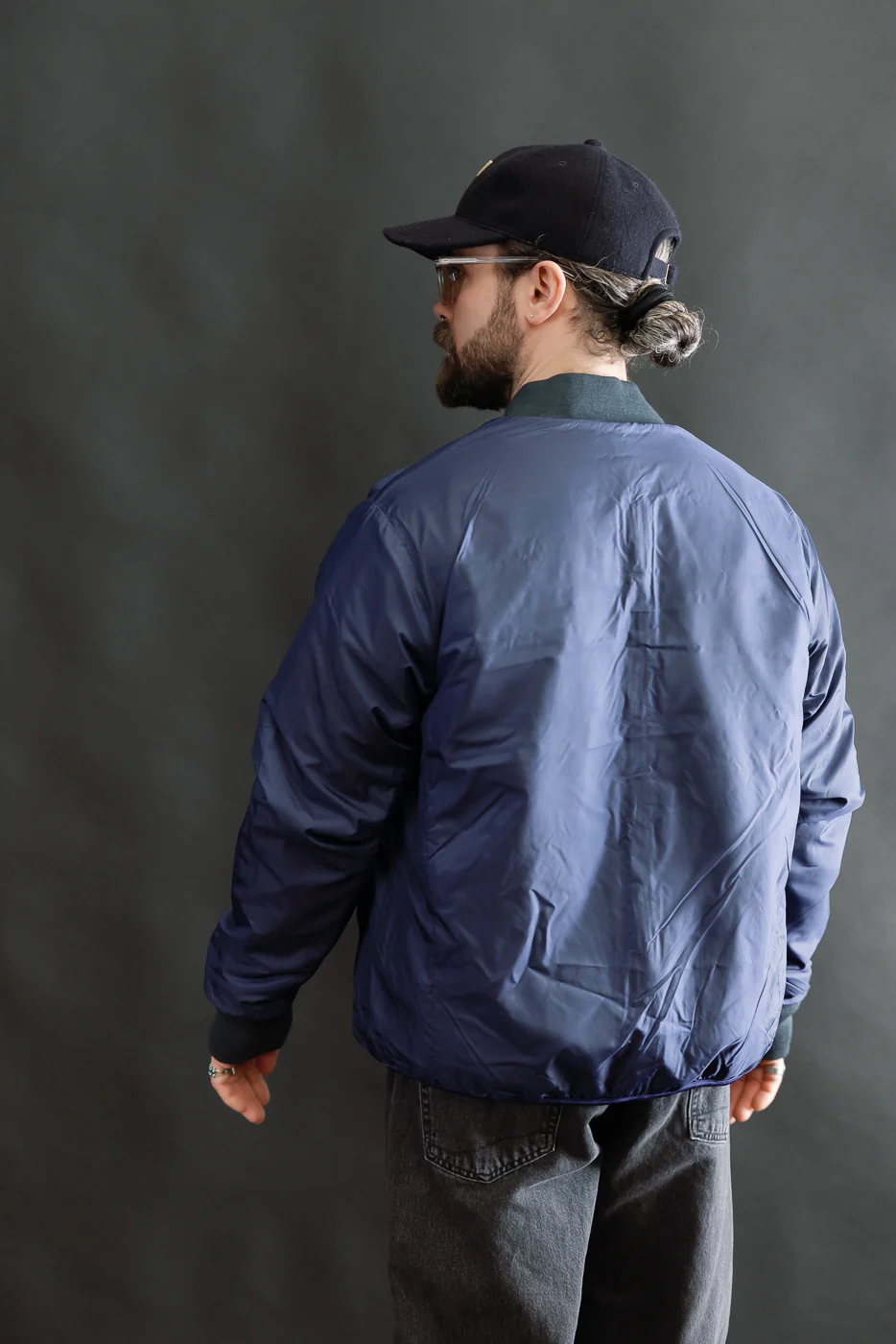 IHJ-157-NAV - Reversible Fleece Jacket - Navy Blue - Image 23