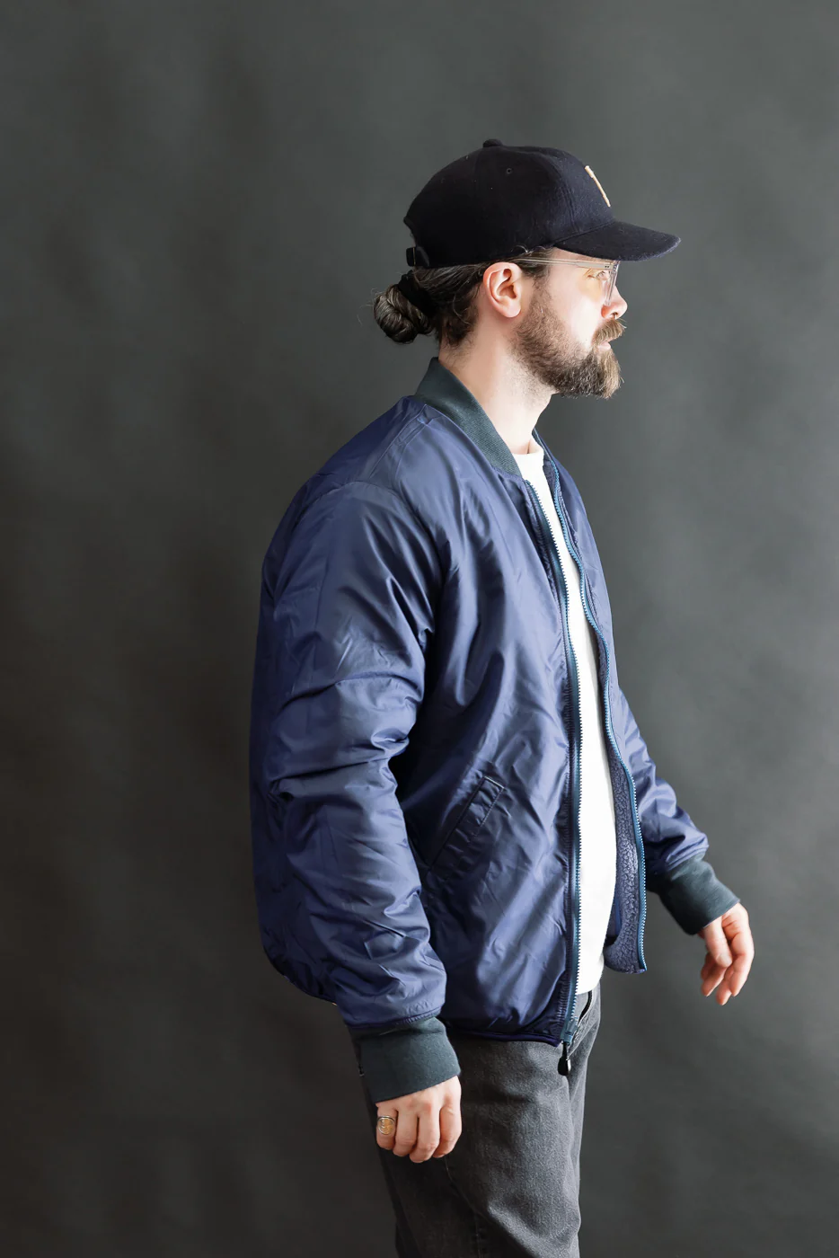 IHJ-157-NAV - Reversible Fleece Jacket - Navy Blue - Image 25