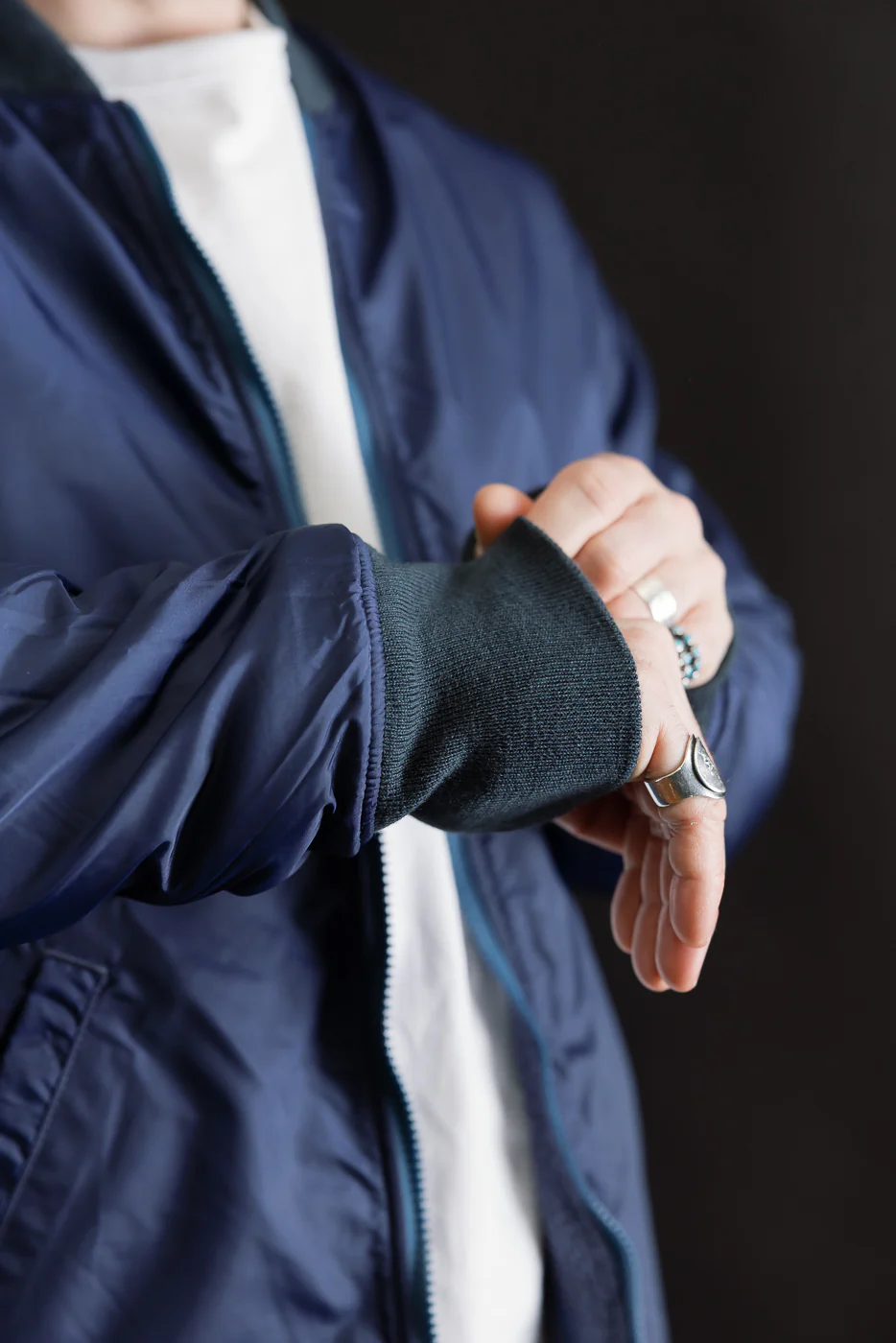 IHJ-157-NAV - Reversible Fleece Jacket - Navy Blue - Image 29