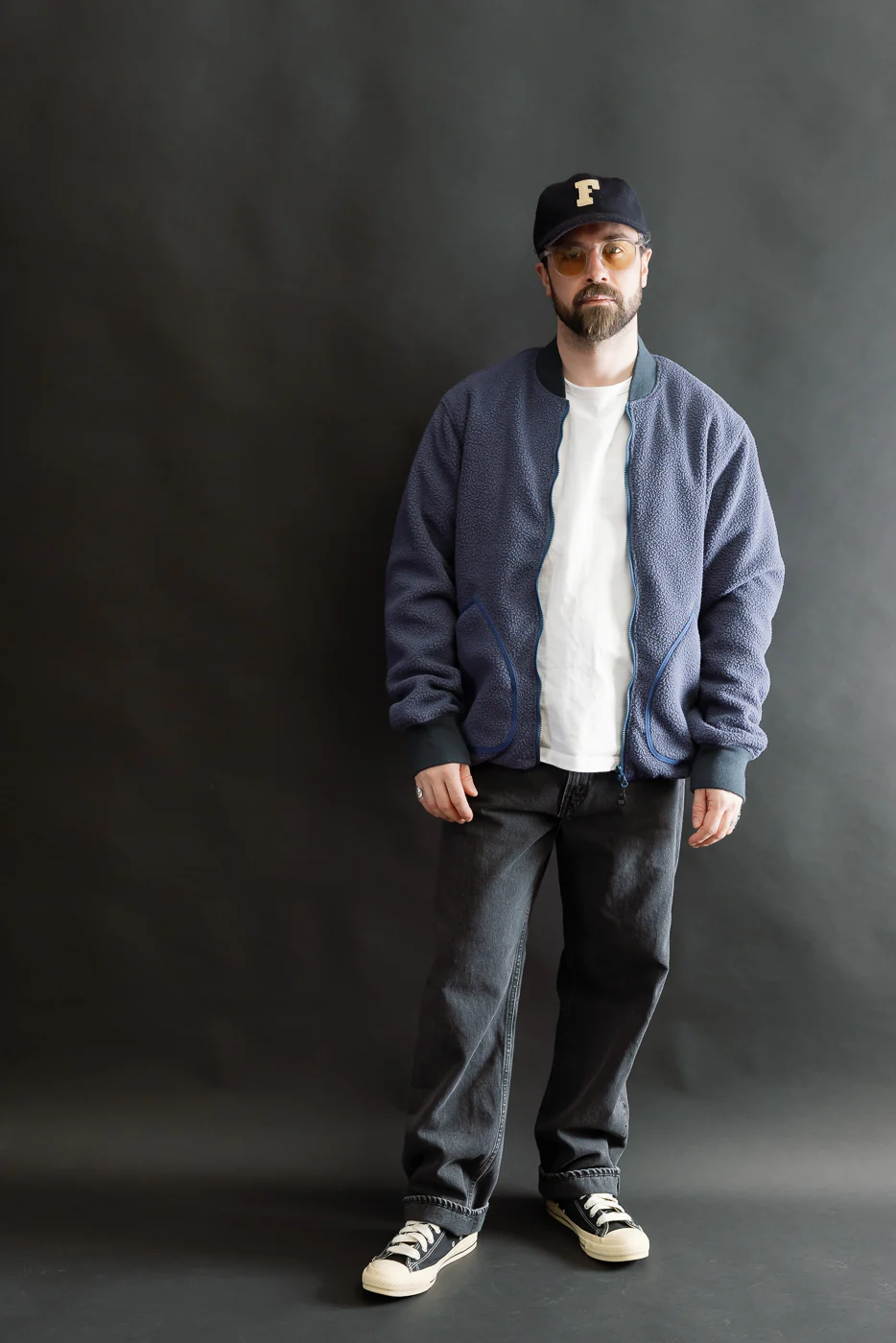 IHJ-157-NAV - Reversible Fleece Jacket - Navy Blue - Image 6