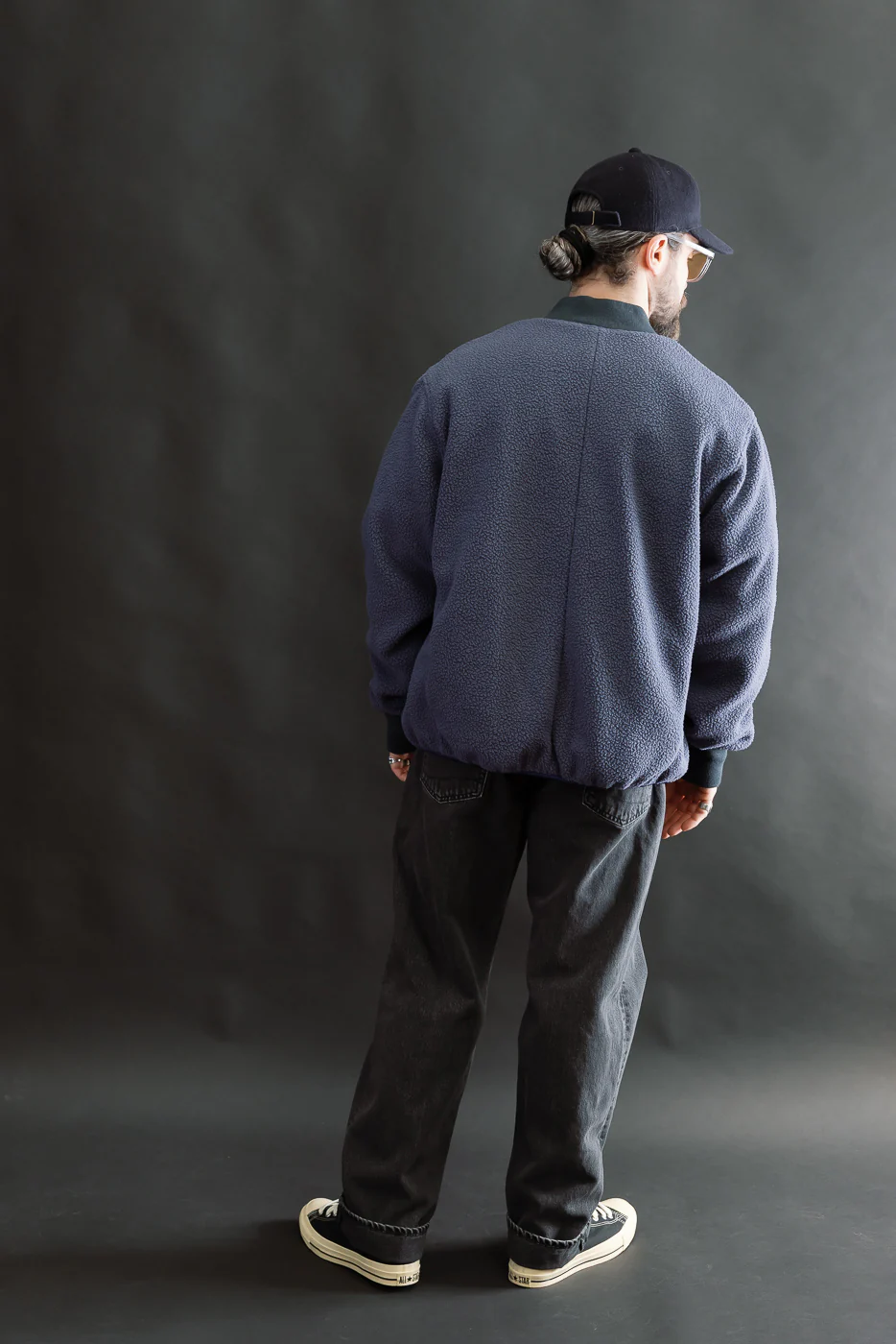 IHJ-157-NAV - Reversible Fleece Jacket - Navy Blue - Image 8