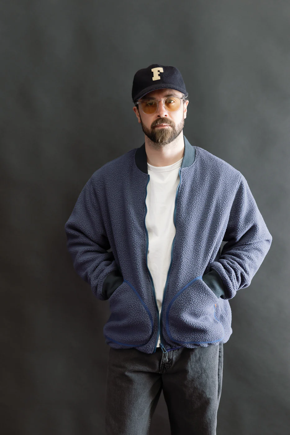 IHJ-157-NAV - Reversible Fleece Jacket - Navy Blue - Image 9