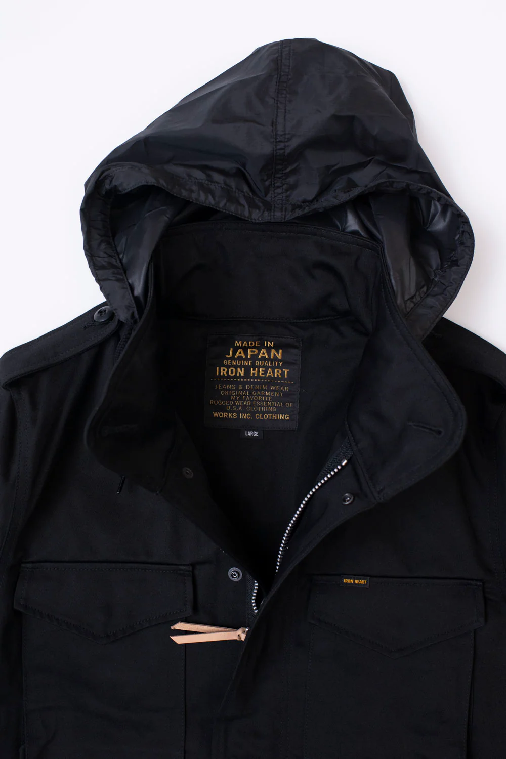IHM-27-BLK - Sateen M65 Field Jacket - Black - Image 2