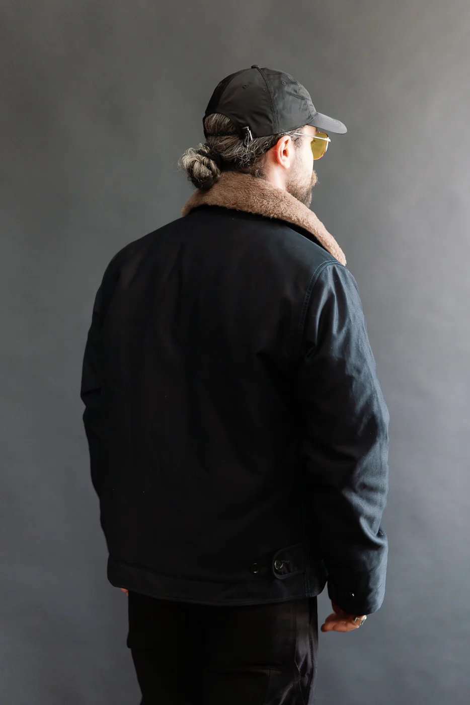IHM-35-NAV Whipcord N1 Deck Jacket - Navy - Image 12