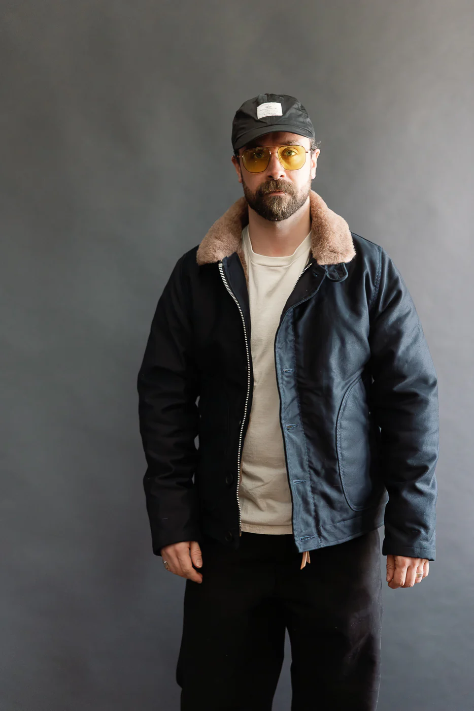 IHM-35-NAV Whipcord N1 Deck Jacket - Navy - Image 15