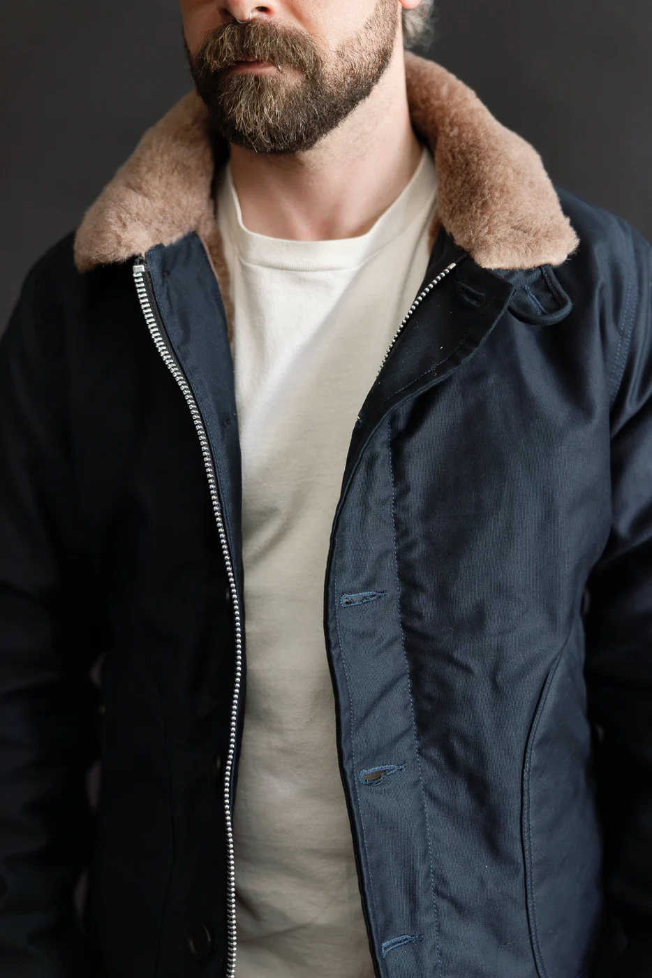 IHM-35-NAV Whipcord N1 Deck Jacket - Navy - Image 21