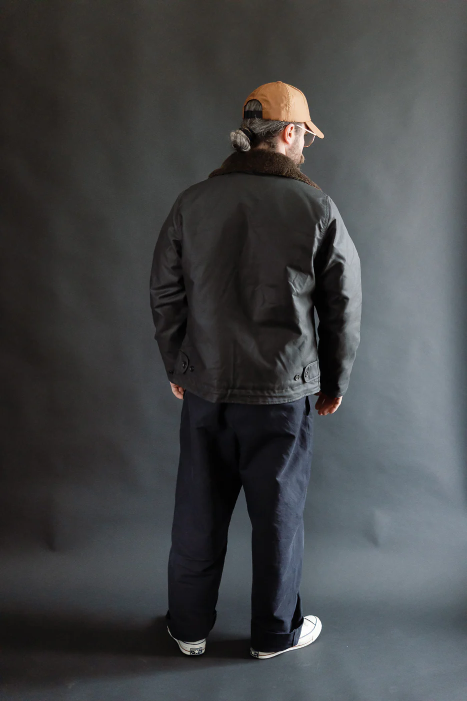 IHM-37-BLK - Oiled Whipcord N1 Deck Jacket - Black - Image 9
