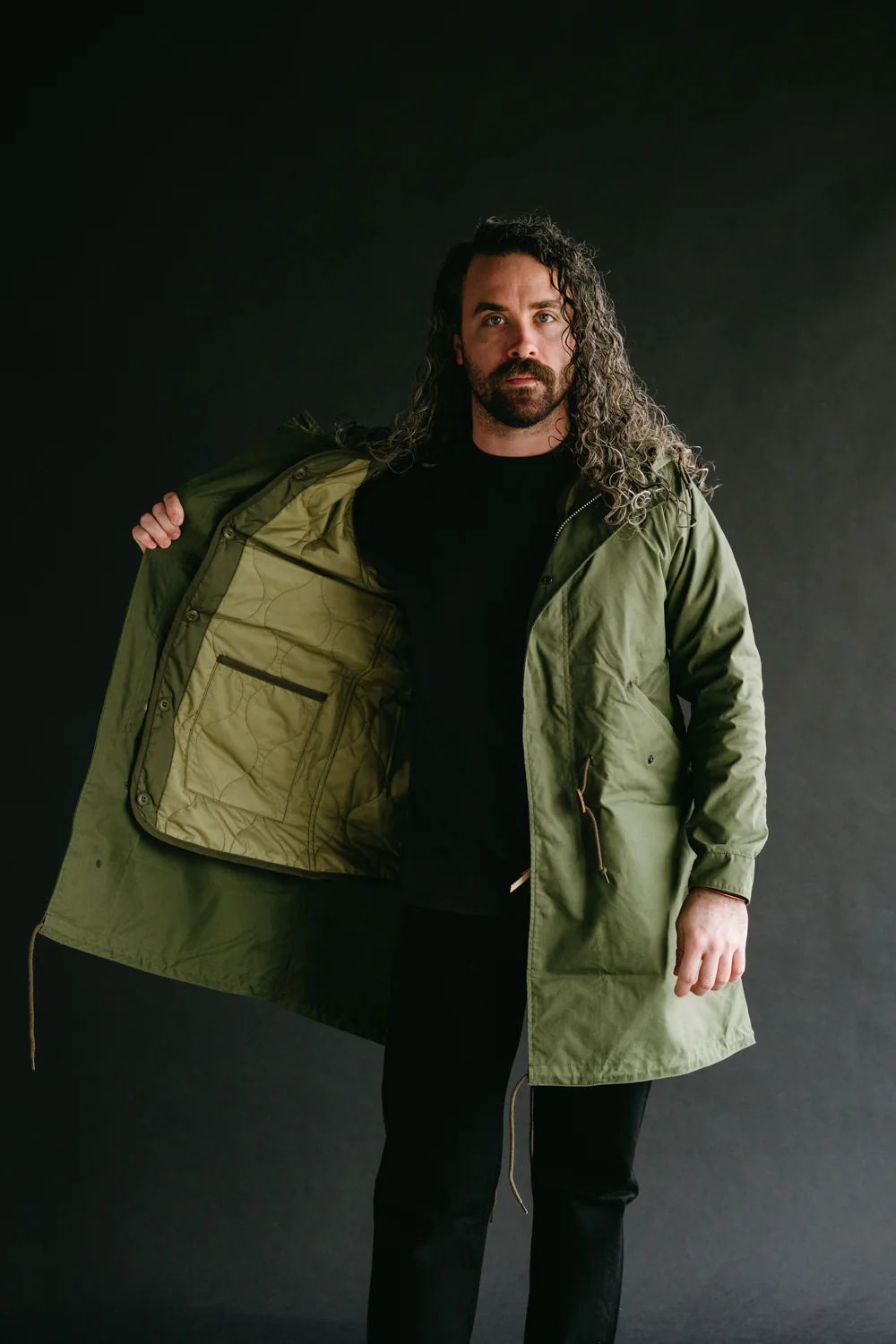 IHM-38-OLV - 5oz Quilted Lining M-51 Type Field Coat - Olive - Image 16