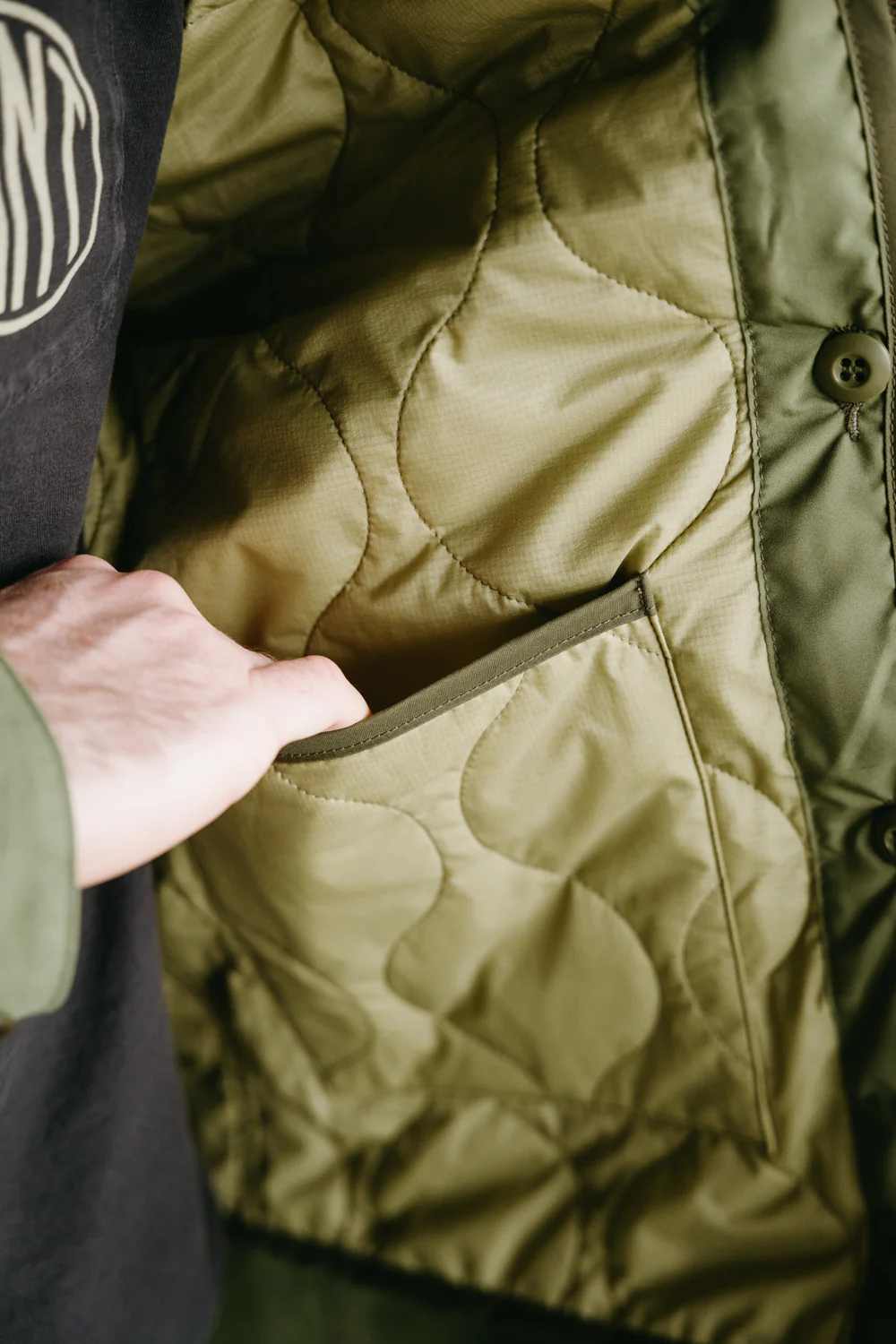IHM-38-OLV - 5oz Quilted Lining M-51 Type Field Coat - Olive - Image 22