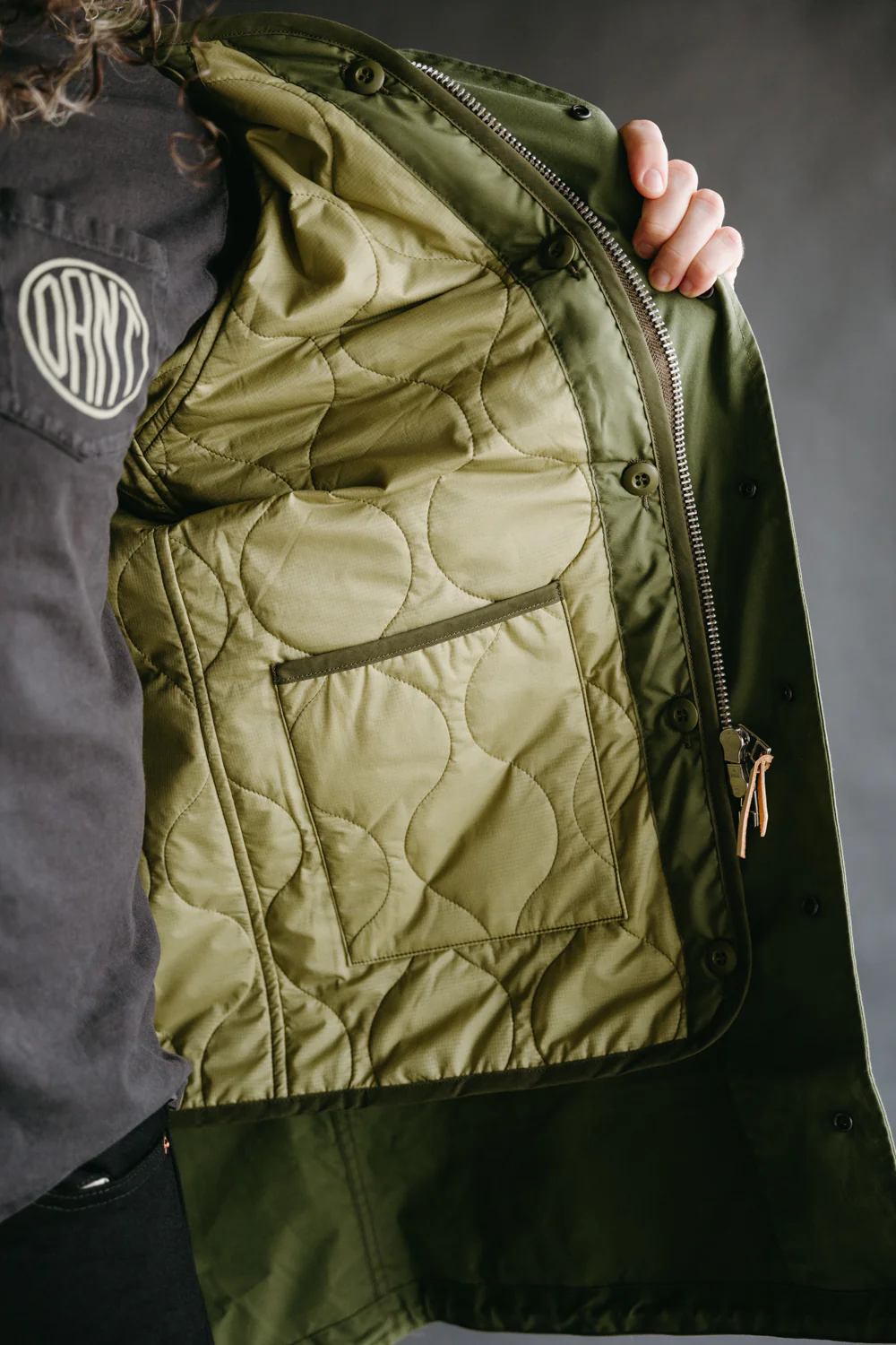 IHM-38-OLV - 5oz Quilted Lining M-51 Type Field Coat - Olive - Image 25