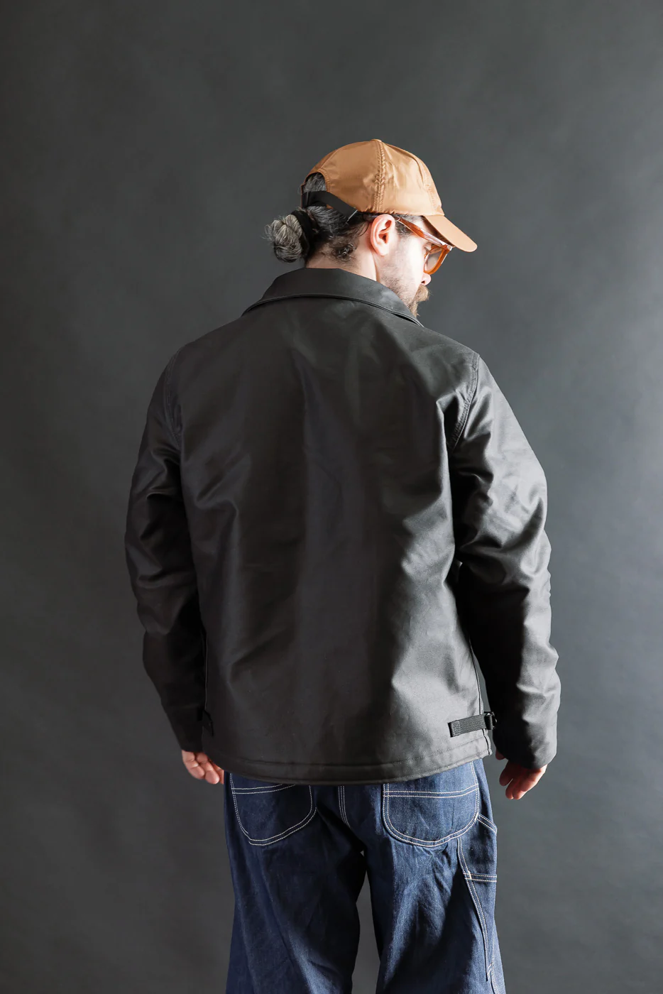 IHM-45-BLK - Oiled Whipcord A2 Deck Jacket - Black - Image 13