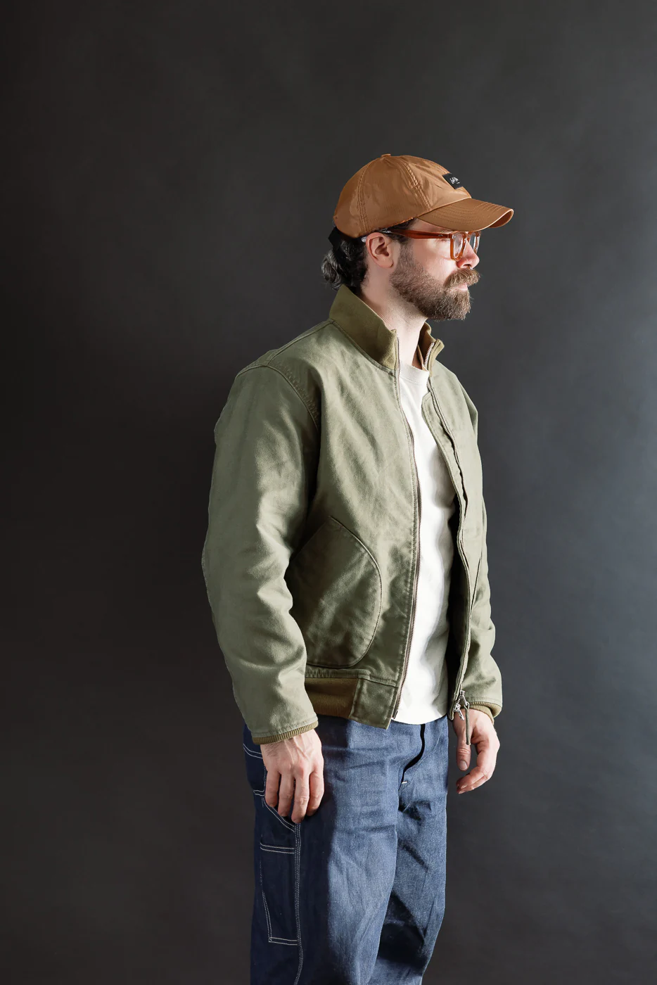 IHM-47-ODG - 12oz Whipcord Tanker Jacket - Olive Drab Green - Image 14