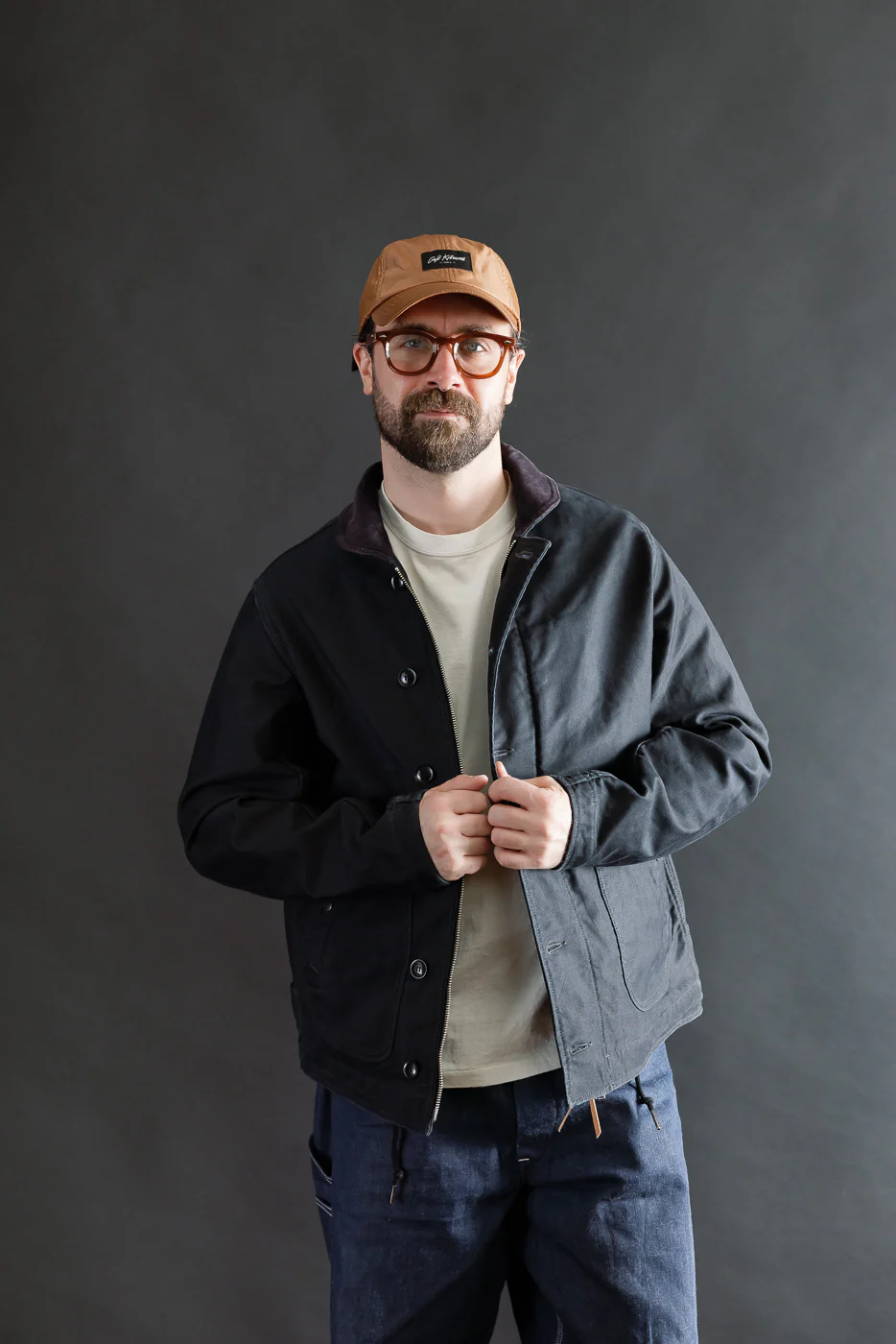 IHM-48-BLK - 12oz Whipcord Lightweight N1 Deck Jacket - Black - Image 10