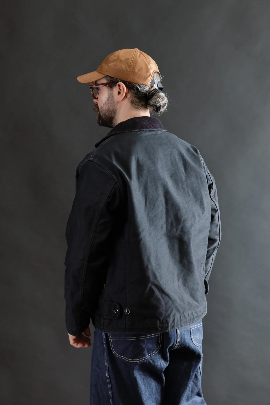 IHM-48-BLK - 12oz Whipcord Lightweight N1 Deck Jacket - Black - Image 13