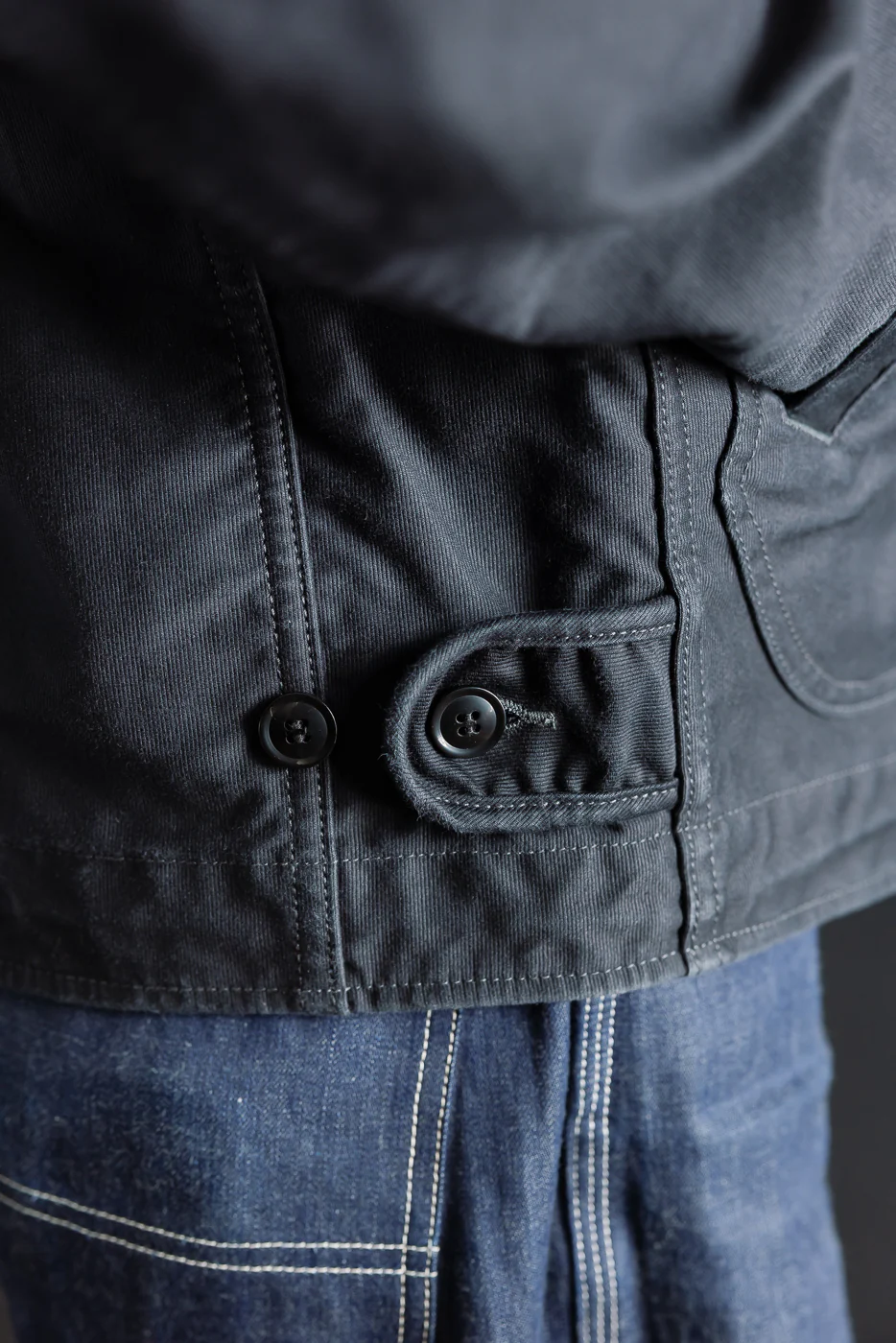 IHM-48-BLK - 12oz Whipcord Lightweight N1 Deck Jacket - Black - Image 27