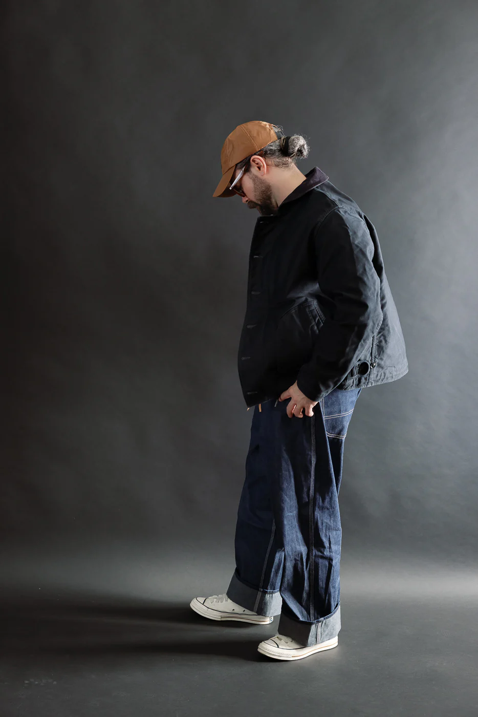 IHM-48-BLK - 12oz Whipcord Lightweight N1 Deck Jacket - Black - Image 8