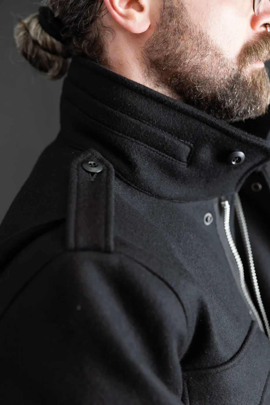 IHM-49-BLK - 21oz Melton Wool M65 Field Jacket - Black - Image 24